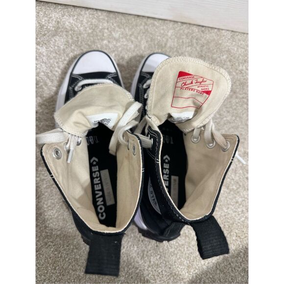 Converse Run Star Hike High Top Platform Black Size US Women’s 9, Men’s 7.5 EUC - Picture 8 of 9